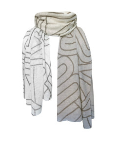 Helsinki scarf, 100x195cm, sand lines