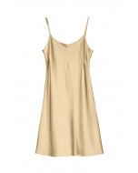 Marina silk nightdress, S-XL, light taupe
