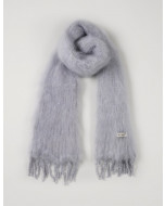 Aurora kid mohair scarf, 35x160cm, light grey