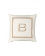 B-logo cushion cover and throw, ivory/sand