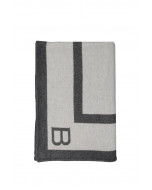 B-logo throw, light grey/grey
