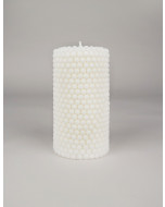 Balzola pilar candle, 9x15cm, pearl