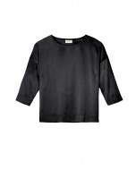 Milana silk blouse, S-L, black