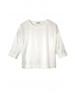 Milana silk blouse, S-L, ivory