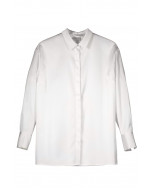 Minerva silk blouse with buttons, ivory