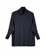 Vicency highneck knit, S-L, navy blue