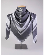 Cannes jacquard scarf, 140x140 cm, black
