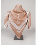 Cannes jacquard scarf, 140x140cm, desert sand