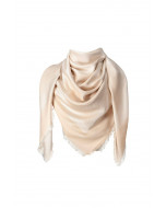 Champagne colour scarf made of the finest Italian silk and cotton.