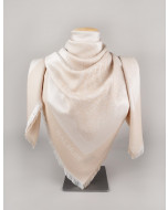 Capri scarf, 140x140cm, champagne/off-white