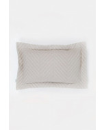 Cassis organic cushion cover, 30x50cm, dark taupe