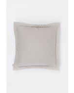 Cassis organic cushion cover, 50x50cm, dark taupe