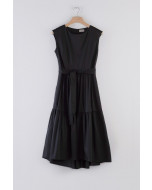 Cote d'Azur frill dress, 34-42, black
