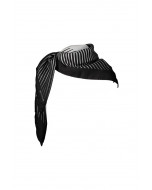 Darisa silk scarf, 90x90cm, black