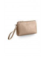 Emelie pouch, natural grain leather, biscotti