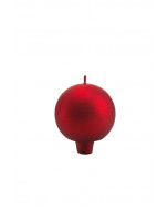 Velvet festivo candle, 6cm, red