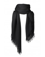 Frankie wool scarf, 140x140cm, black
