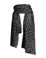 Helsinki scarf, 100x195cm, black lines