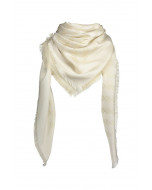 Kohana scarf, 140x140cm, ivory monogram