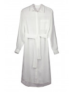Lorene linen shirt dress, XS-XL, white