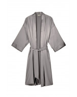 Marbel silk robe, S-L, frosty grey