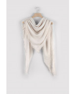Marseille scarf, 140x140cm, light almond