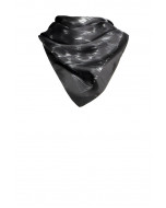 Naomi silk scarf, 90x90cm, black leo