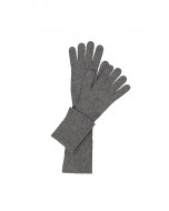 Olive cashmere gloves, one size, grey melange
