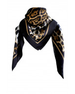 Palma silk scarf, 90 x 90cm, animal print