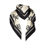 Palma silk scarf, 90 x 90cm, ivory