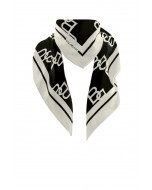 Palma silk scarf, 90 x 90cm, black