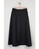 Sahara linen skirt, black