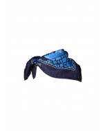 Shayla silk scarf, 65x65cm, blue navy