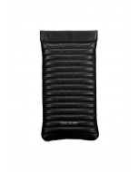 A black sunglass cover is made of high-quality quilted nappa leather.