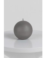 Velvet ball candle, 10cm, frosty grey
