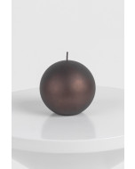 Velvet ball candle, 10cm, truffle brown