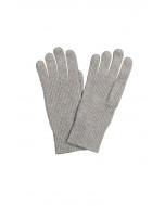 Zadie rib gloves, light grey melange