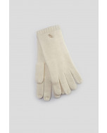 Zermatt cashmere gloves w BB tab, one size, ivory