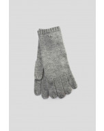 Zermatt cashmere gloves w BB tab, one size, l.grey