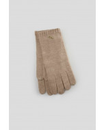 Zermatt cashmere gloves w BB tab, one size, oat