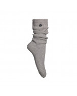 Zermatt cashmere socks, light grey melange