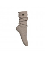 Zermatt cashmere socks, sand melange